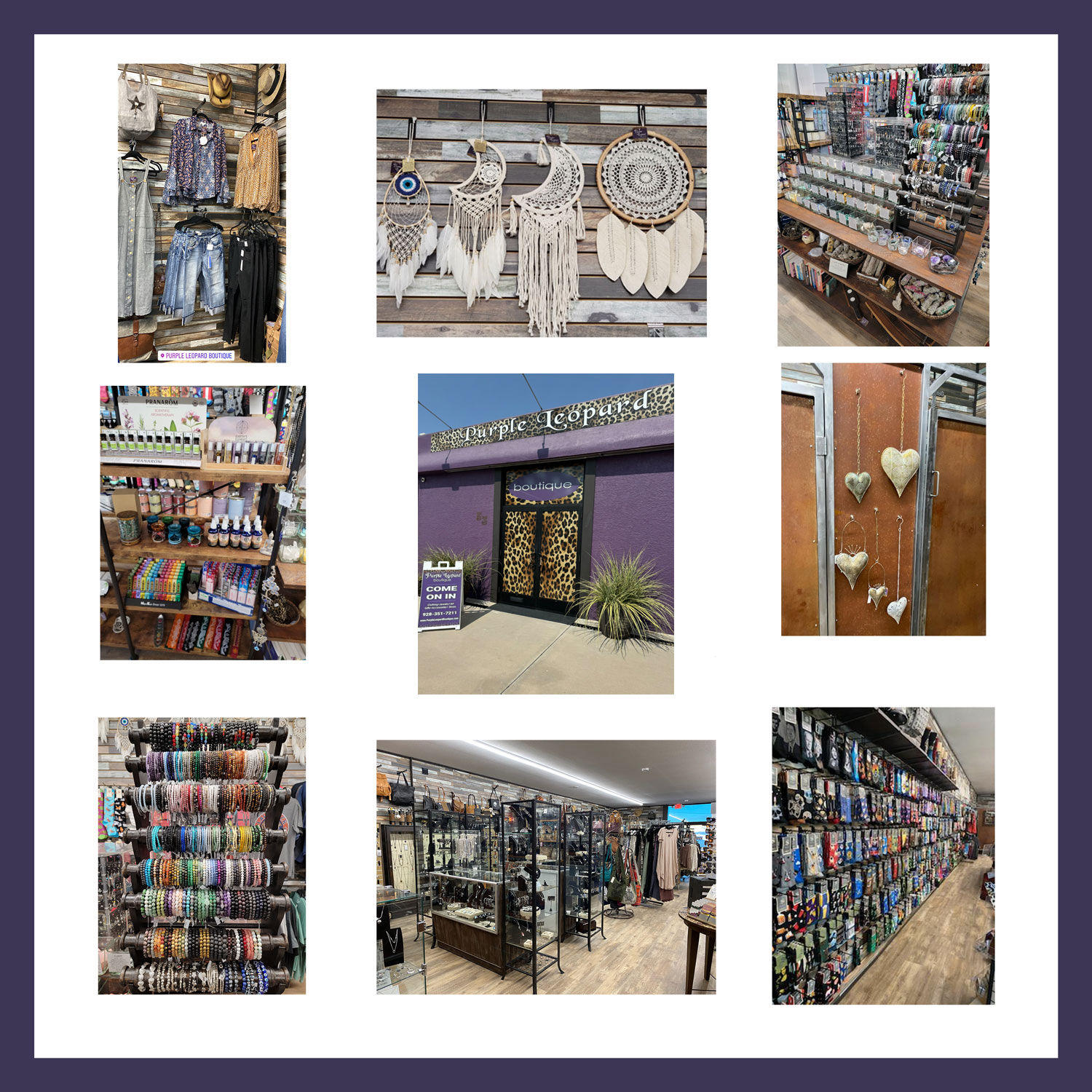 Purple Leopard Boutique inside pictures Store Picture Collage